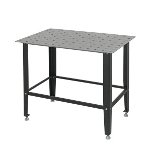 TRUTZHOLM Schweißtisch mit Lochplatte, Stahl, 91,5x61x80 cm, Tragkraft 200 kg, mattschwarz.