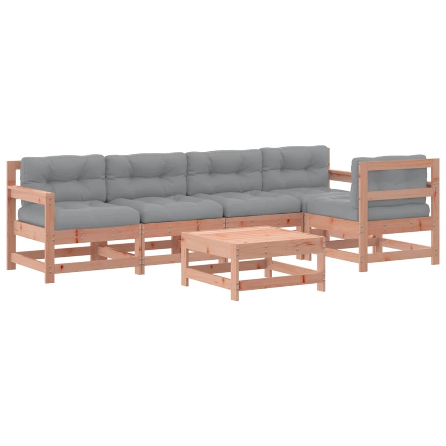 vidaXL 6-Tlg Garten-Lounge-Set mit Kissen Massivholz Douglasie 3186002 günstig online kaufen