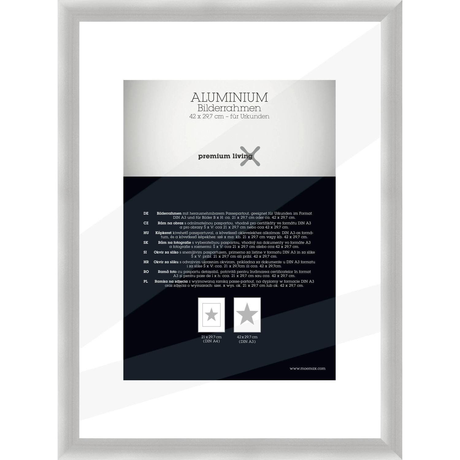 Premium Living Bilderrahmen Aluminium ca. 29,7x42cm