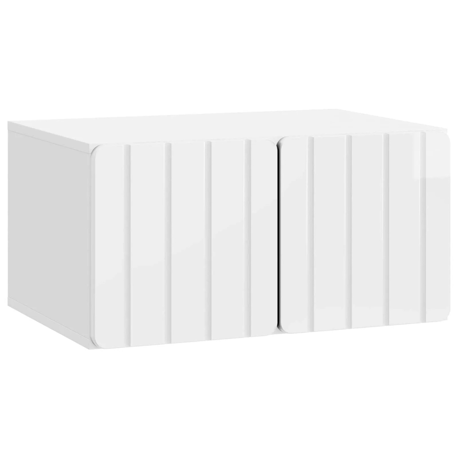 vidaXL Wandmontierter TV-Schrank Hochglanz Weiß 59,5 x 41 x 30 cm 898339