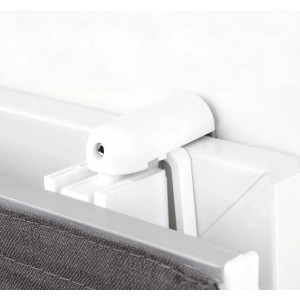 Avosdim Klemmträger für Rollos/Jalousien (2er Set, verstärkt, weiß) am Fensterrahmen.