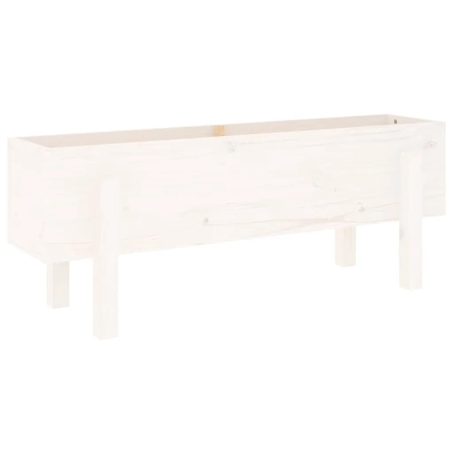 vidaXL Hochbeet Weiß 101x30x38 cm Massivholz Kiefer 825185