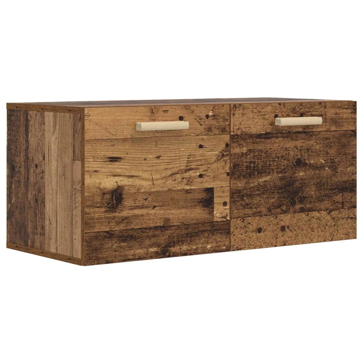 vidaXL Wandschrank Wandhalterung Altholz 80 x 36,5 x 35 cm 8009809