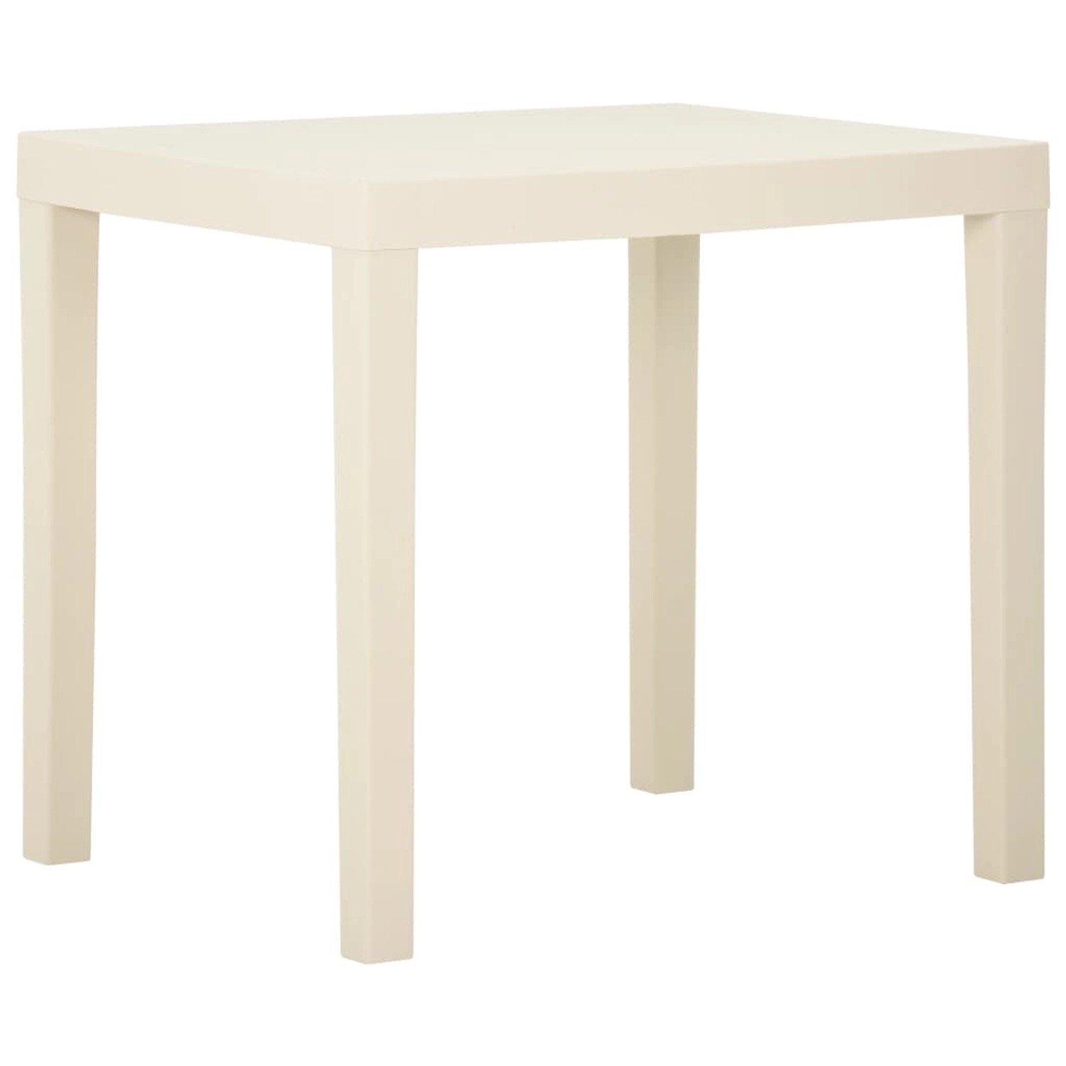 vidaXL Gartentisch Weiß 79x65x72 cm Kunststoff 315842