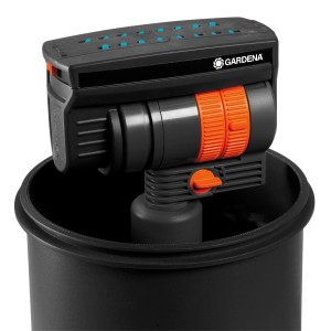 Gardena Viereck-Versenkregner OS 140 Komplett-Set für bis zu 140 m² Rasenfläche.