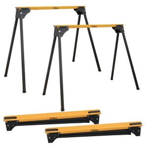 2er Set TRUTZHOLM Arbeitsböcke, klappbar, bis 1000kg, Stahl pulverbeschichtet, gelb/schwarz.