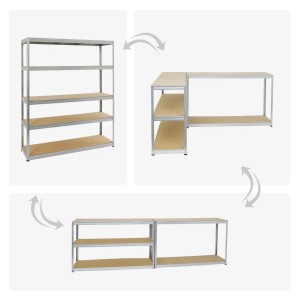 PROREGAL Schwerlastregal Giant Elephant, verzinkt, mit 5 MDF-Fachböden, verschiedene Aufbauvarianten.