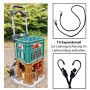 TRUTZHOLM Klappkarre XL, grau, mit Teleskopgriff und gelben Rädern, beladen mit Kisten. Inkl. Expanderseil. 150 kg Tragkraft.