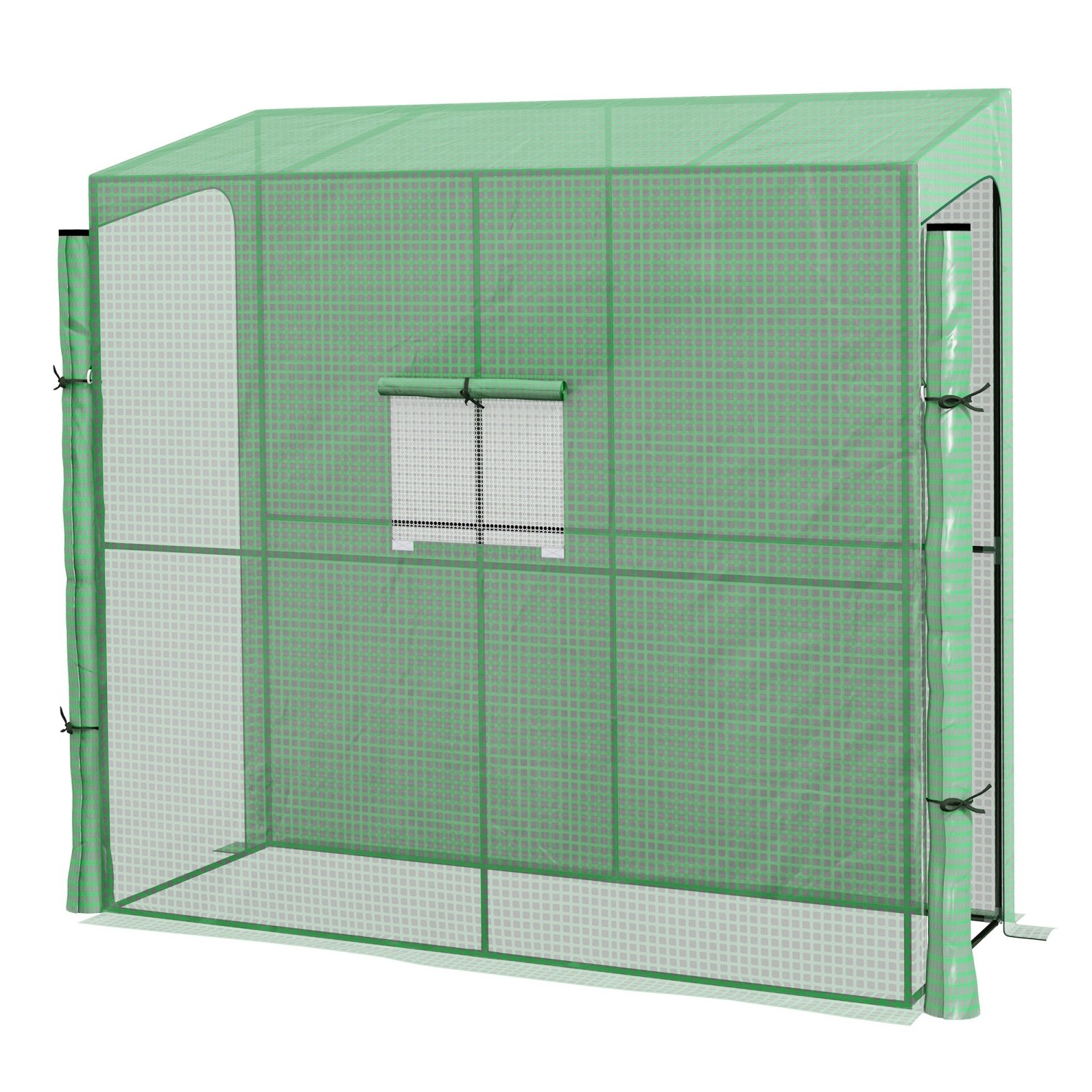 Outsunny Foliengewächshaus mit Zwei Türen und UV-Schutz 200 x 80 x 200 cm günstig online kaufen