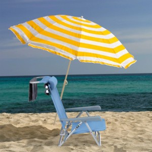 Relaxdays Liegestuhl Stahl Blau Klappbar 8-fach Verstellbar mit Nackenkissen 76,5 cm x 58 cm x 80 cm 3,9 kg