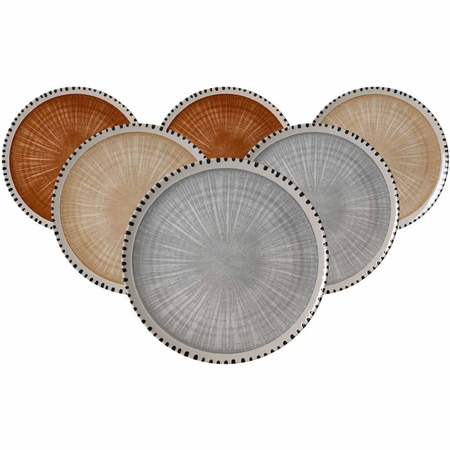 Ritzenhoff & Breker Natura Platzteller 32 cm 6er Set Mix