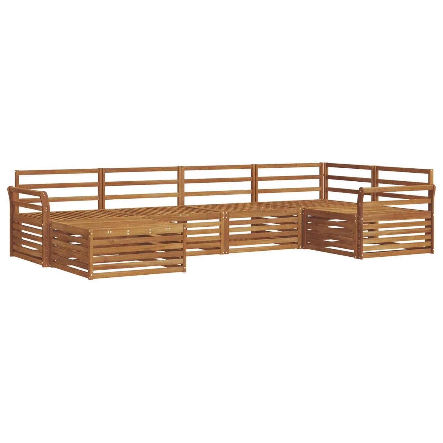 vidaXL Outdoor-Sofagarnitur 6-Tlg Natur 3373739