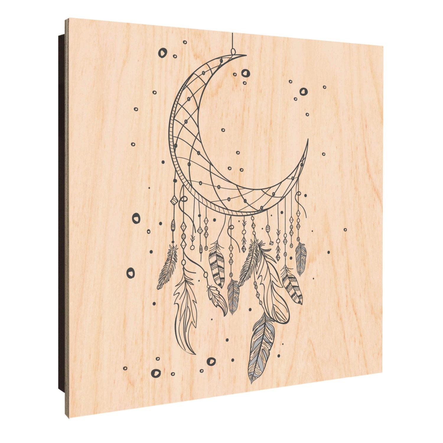 Banjado Großer Schlüsselkasten Holz 30x30cm Schwarz Scharnier Links 50 Hake günstig online kaufen