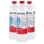 Drei Flaschen Bayzid Chlor 13% Flüssig für Pools, je 1kg, zur Pool Desinfektion.