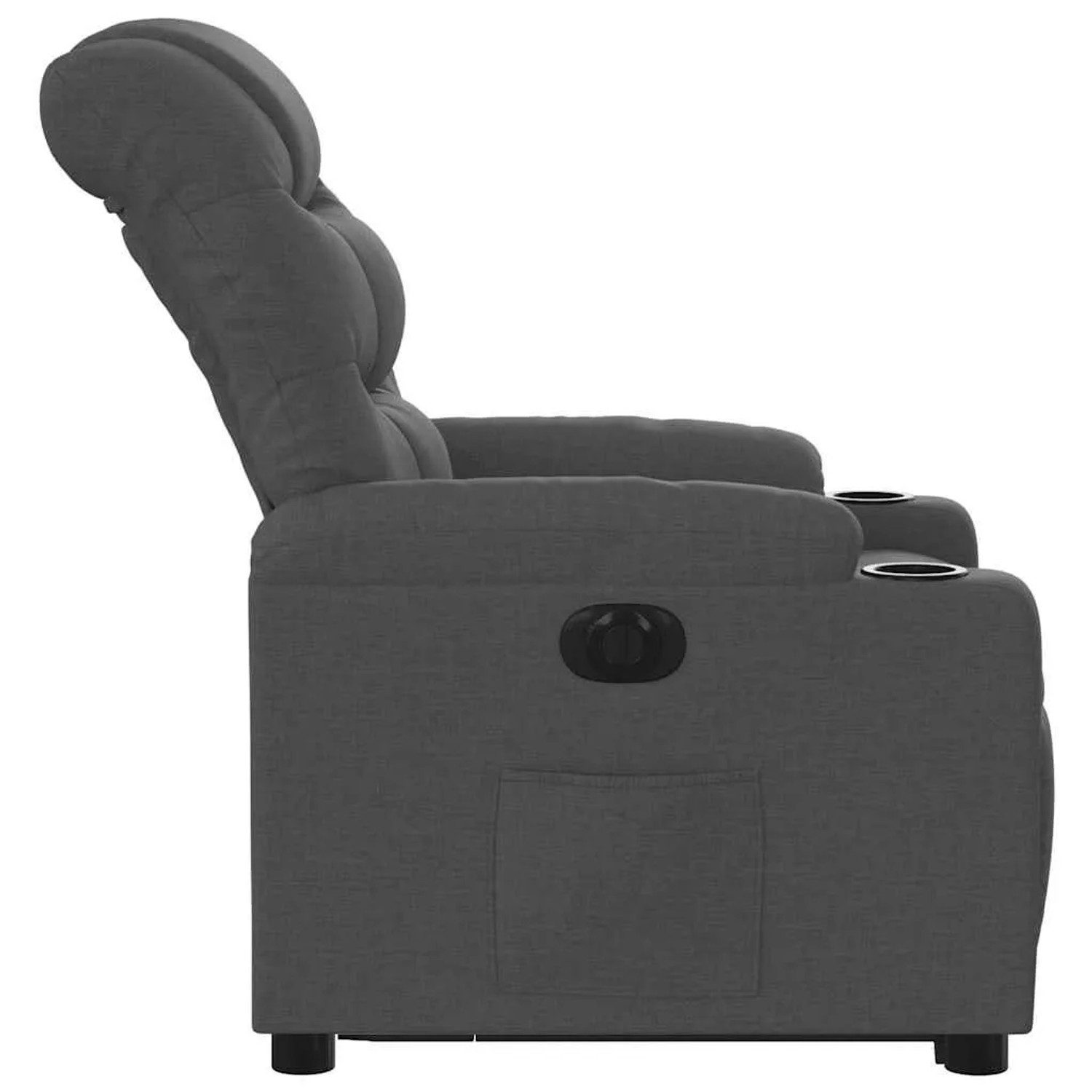 vidaXL Relaxsessel mit Aufstehhilfe Elektrisch Dunkelgrau Stoff 3206664_10