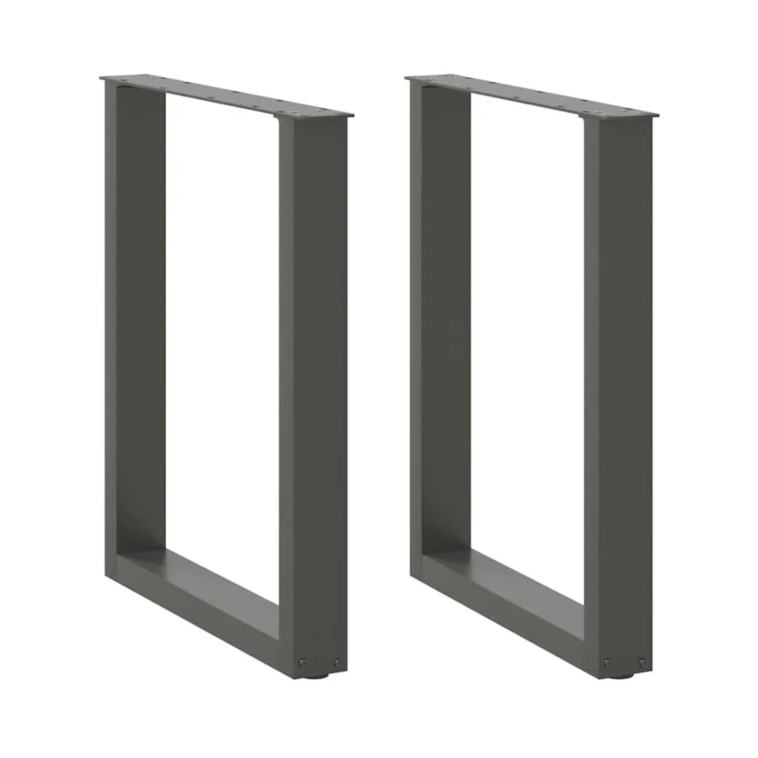 vidaXL Esstischbeine U-Form 2 Stk Anthrazit 70x72-73 cm Stahl 4013186