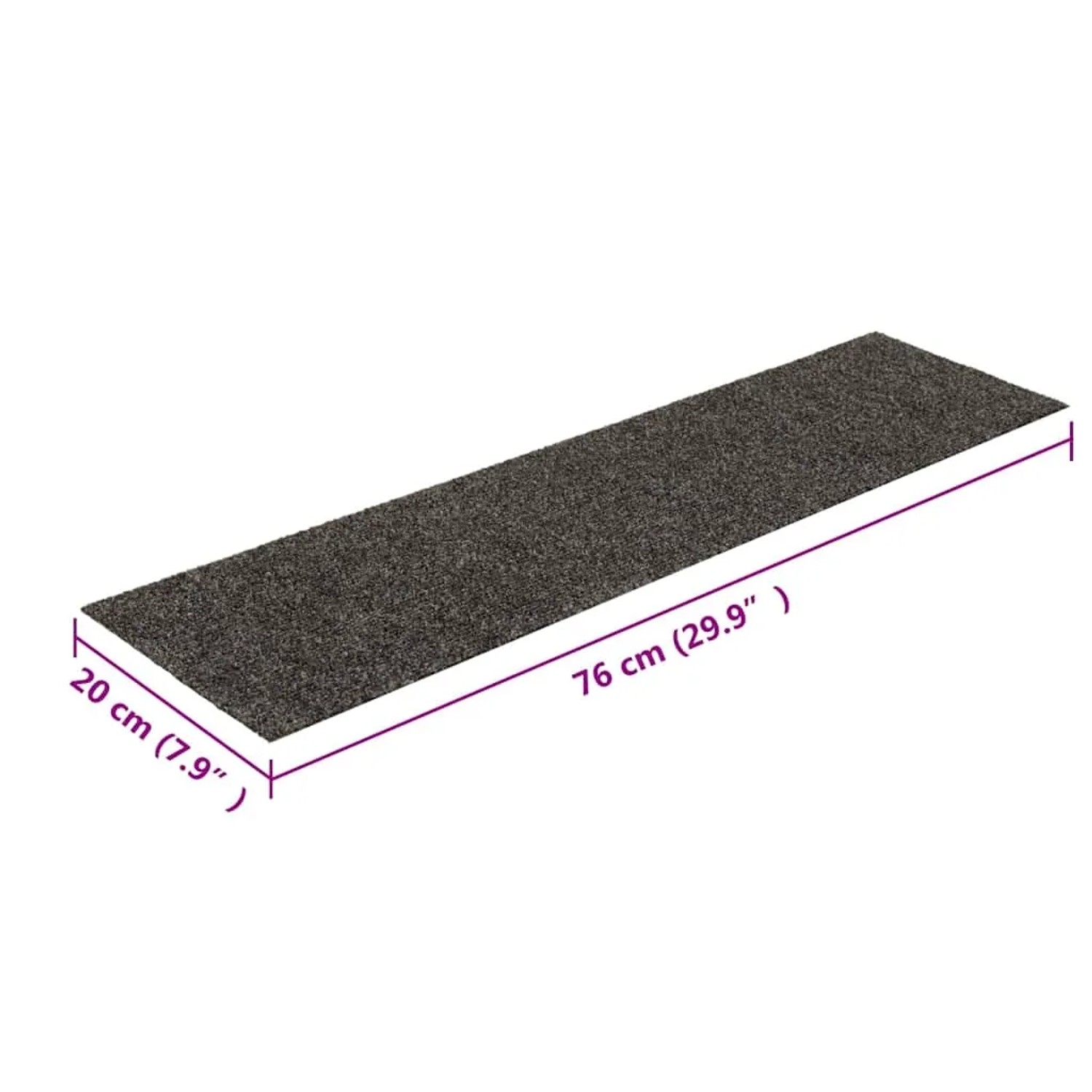 vidaXL Stufenmatten Selbstklebend 15 Stk 76x20 cm Anthrazit Rechteckig 326932_9