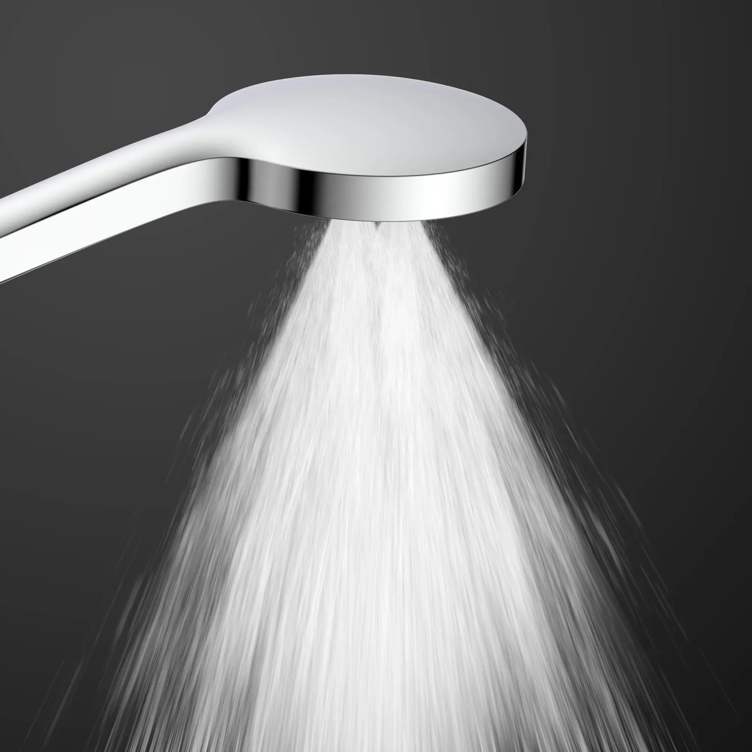 Schütte Samoa Rain Handbrause, Chrom-Anthrazit, mit Wasserstrahl.