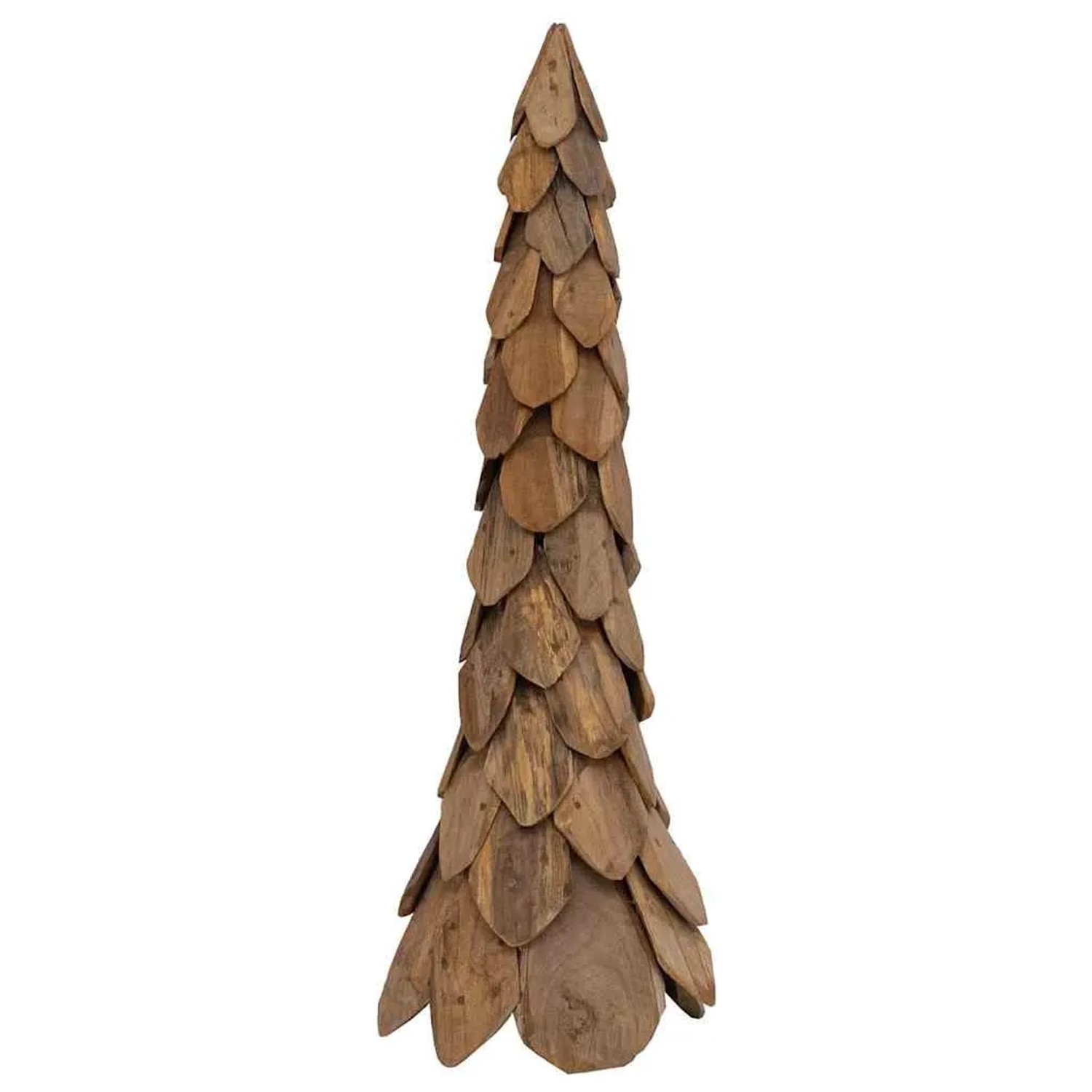 vidaXL Weihnachtsbaum mit Ständer Braun 110 cm Massivholz Teak 42017939