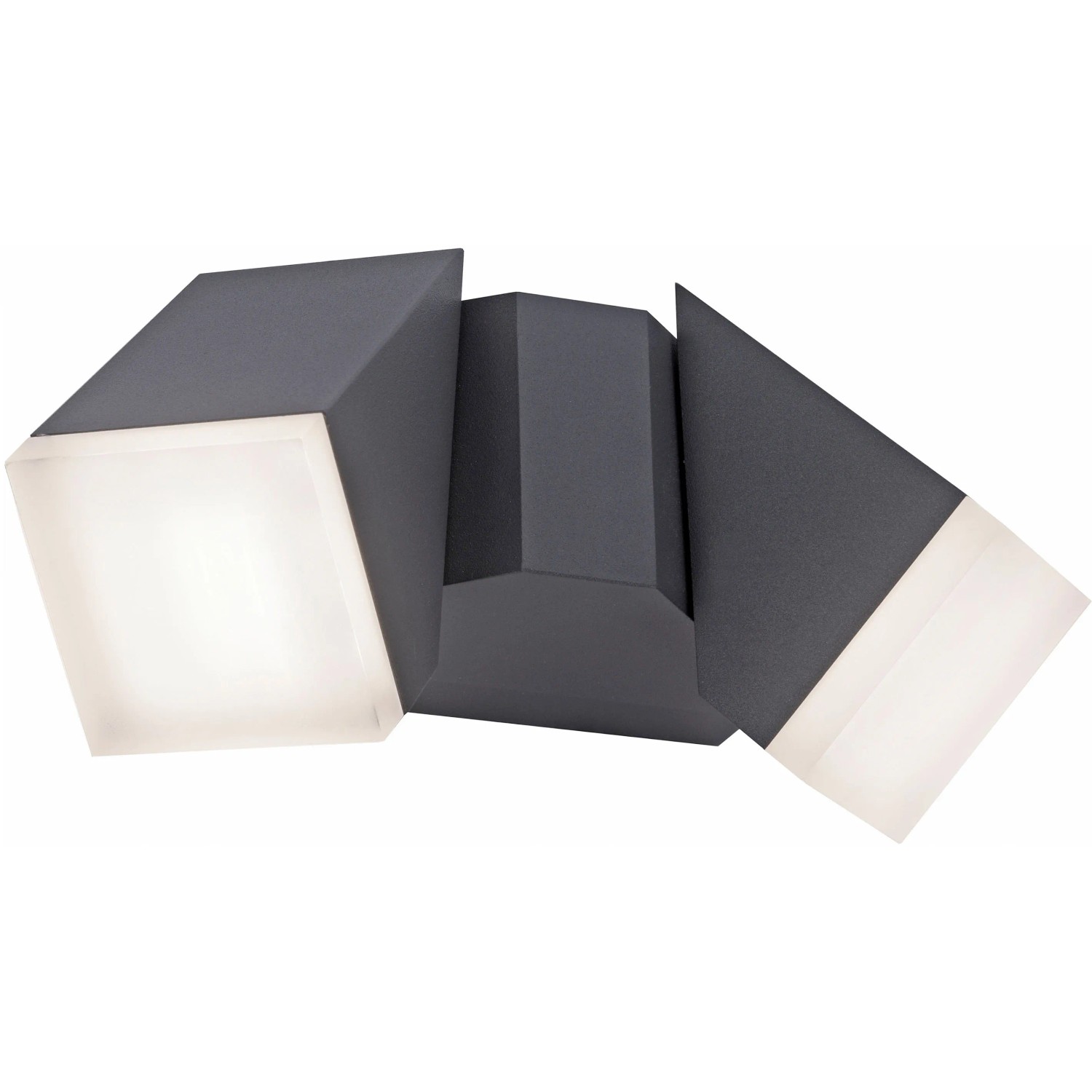 Anthrazitfarbene Paul Neuhaus LED Wand- und Deckenleuchte Ryan für Bad und Feuchtraum.