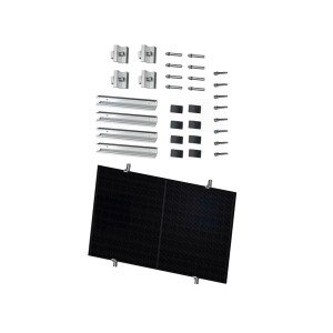 Haier Balkonkraftwerk Halterung MK-W für Wand/Zaun mit Montagematerial und Solarmodul.