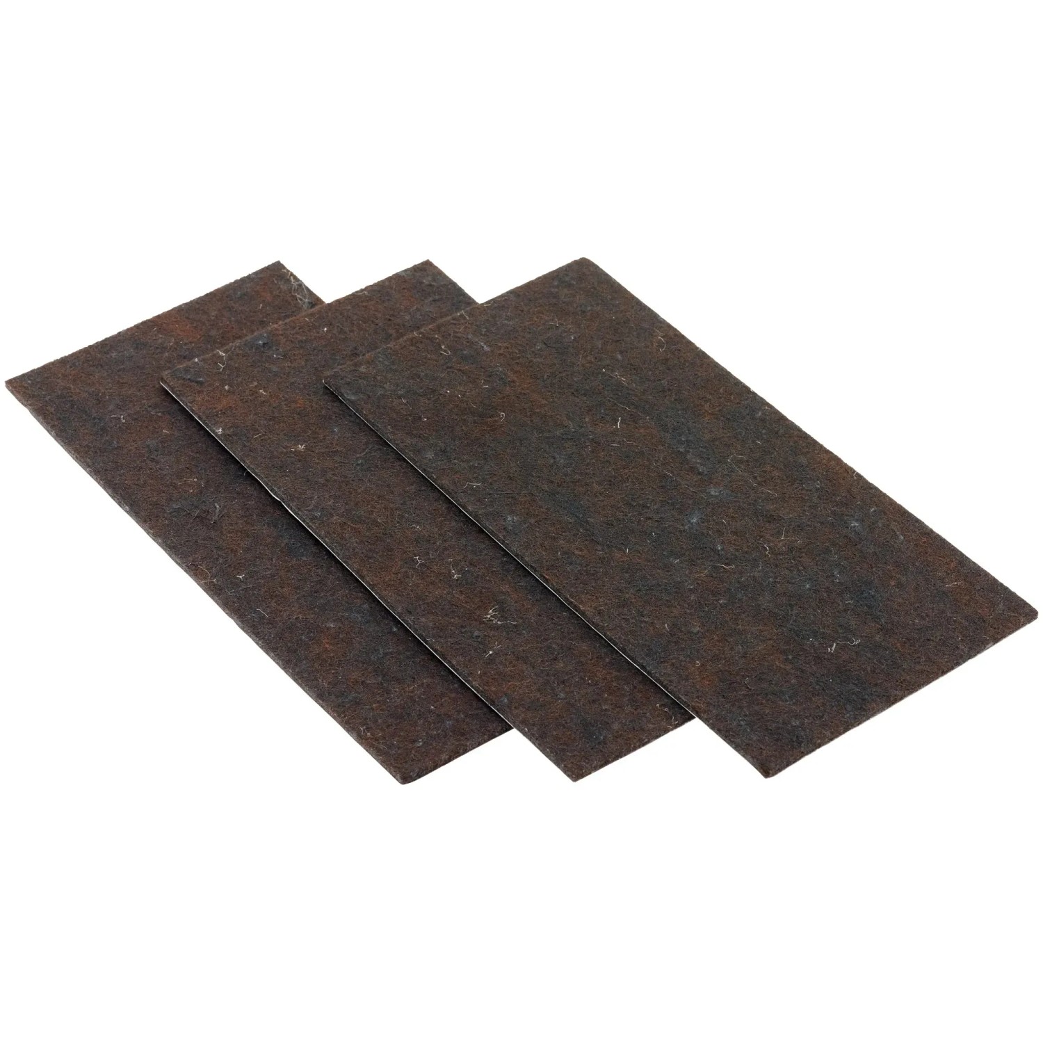 3 braune Filzgleiter 10x20cm zum Zuschneiden für Möbel & Bodenschutz.