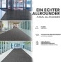 Grauer KARAT Eventteppich Atlas auf Maß, geeignet für Flure, Schulen, Bibliotheken und Eingangshallen.