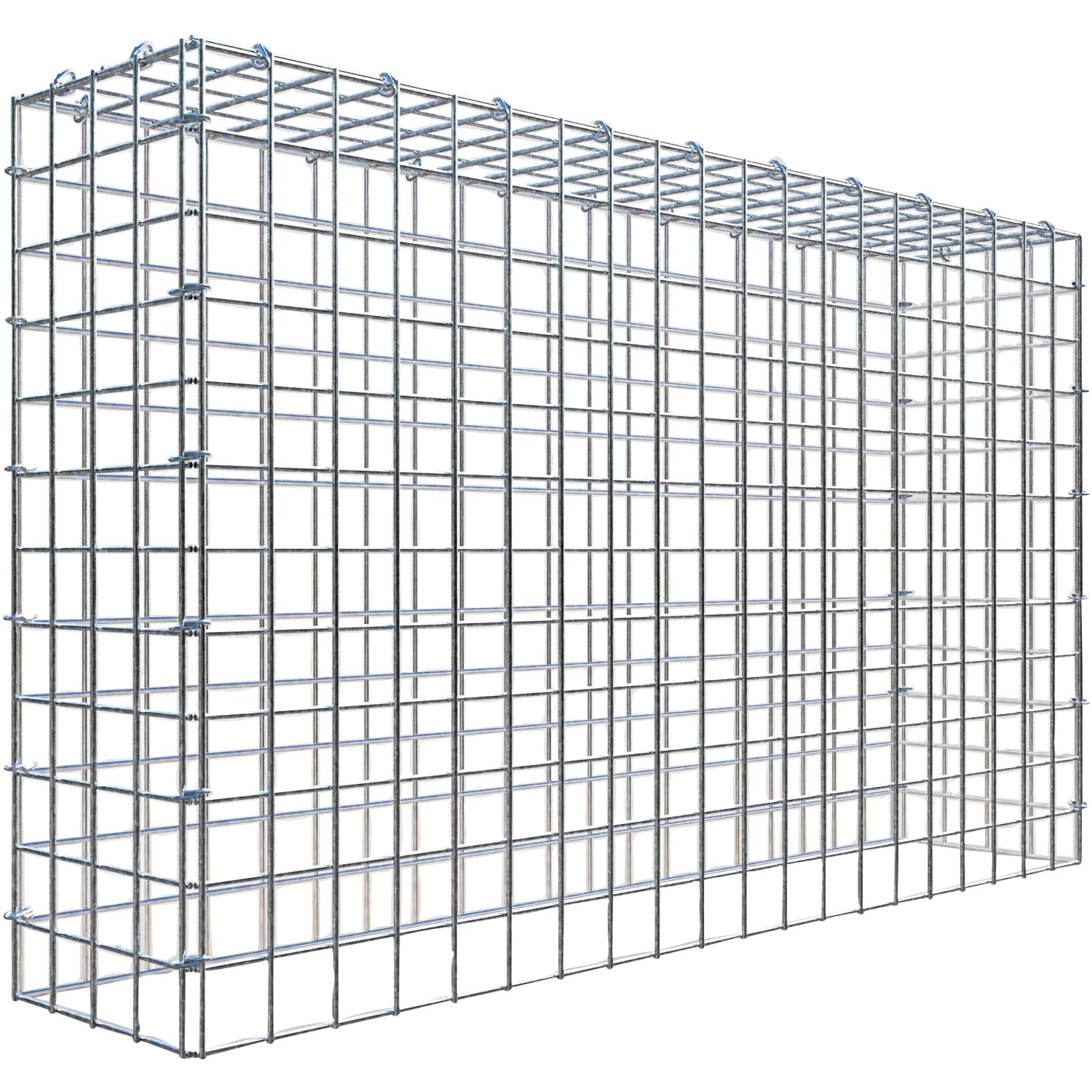 Gabiona C-Ring-Gabione-Anbaukorb Typ 3 60 x 100 x 20 cm Maschenw 5 x 5 cm