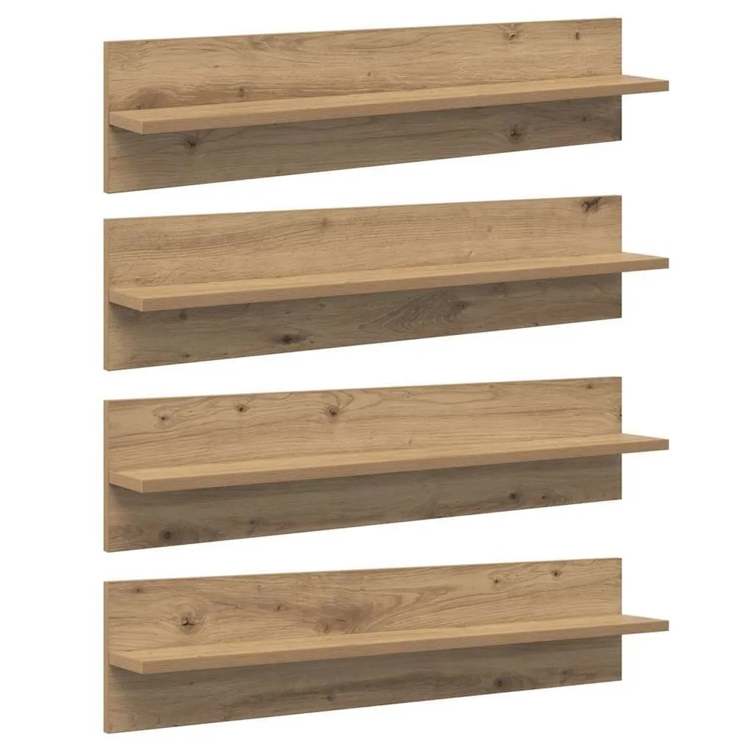 vidaXL Wandregale 4 Stk Artisan-Eiche 80 x 11,5 x 18 cm Holzwerkstoff 886231