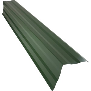 Ortgangwinkel Trapez, nadelgrün, 11,5x11,5x100 cm, für Dachbleche.