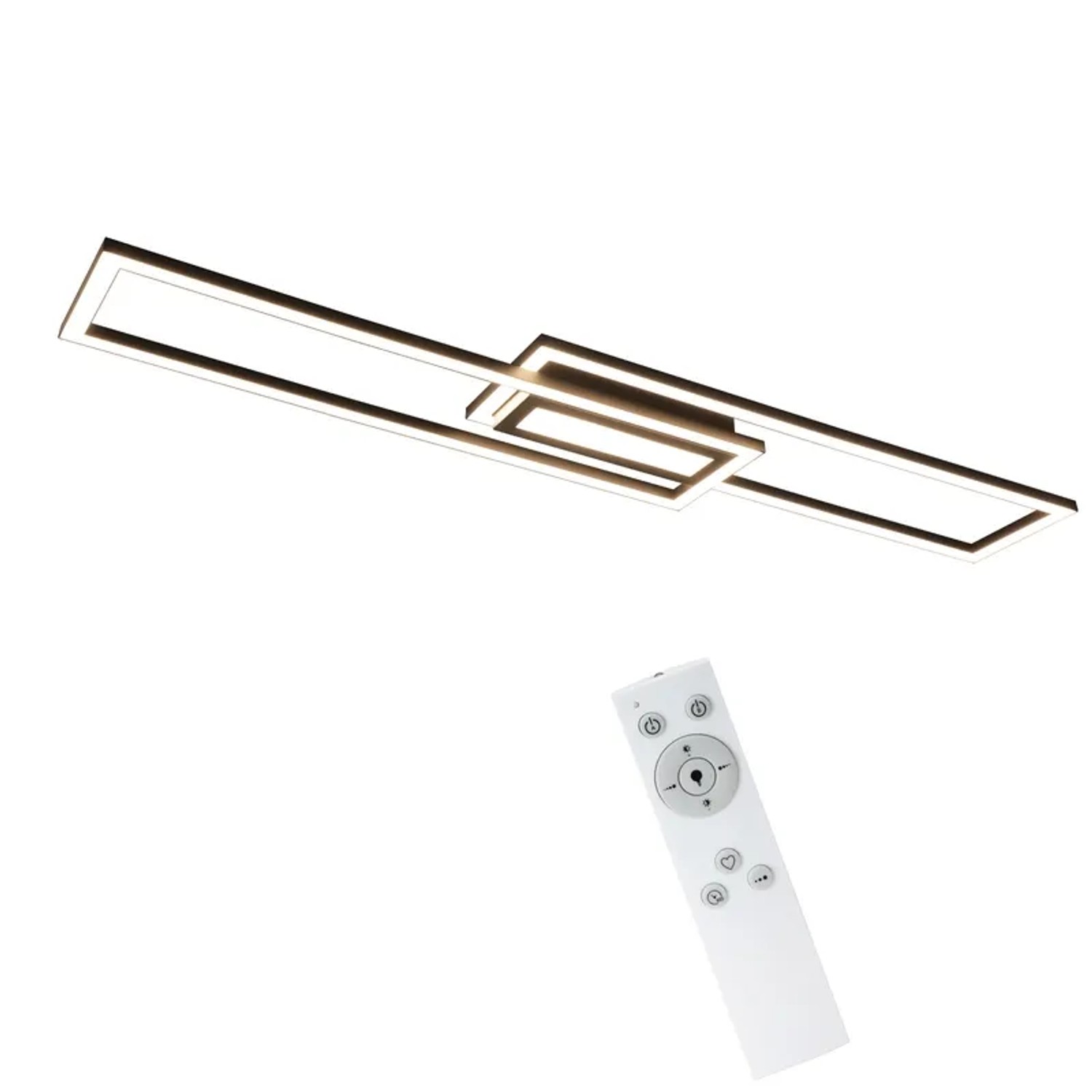 Nettlife Hardin LED Deckenleuchte aus Metall Schwarz L 95 cm