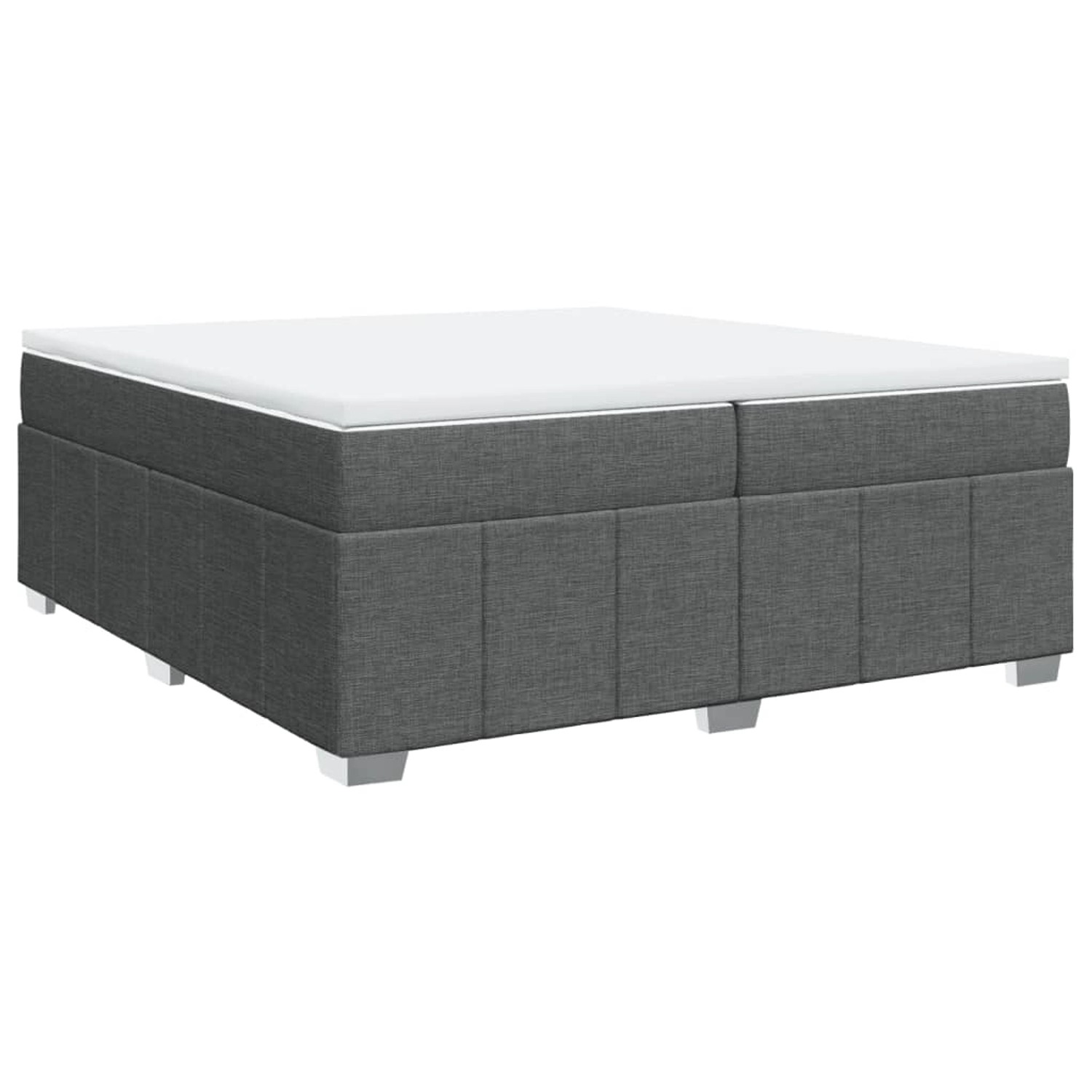 vidaXL Boxspringbett mit Matratze Dunkelgrau 200x200 cm Stoff 3285499 günstig online kaufen