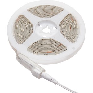 LED-Flexband RGB 3m auf Rolle mit Anschluss und Kabel, zur flexiblen Beleuchtung.