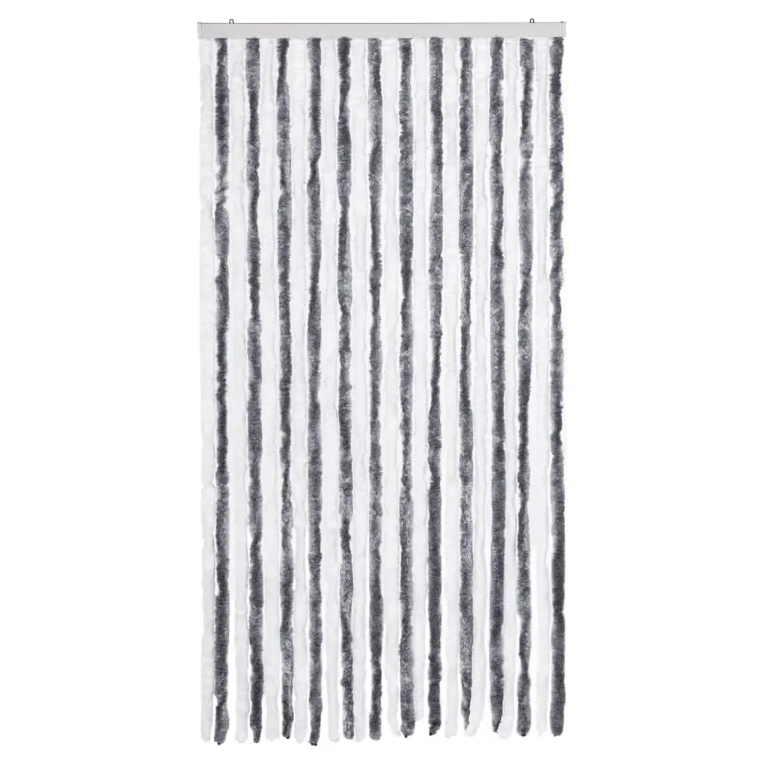 vidaXL Insektenschutz-Vorhang Grau und Weiß 100x220 cm Chenille 241225_3