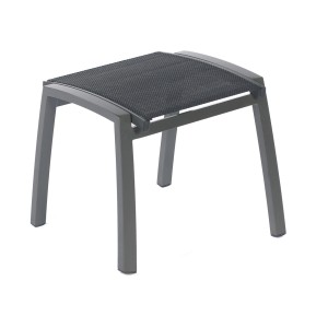 Natur24 Florida Hocker, Aluminium, Anthrazit. Gartenhocker für Outdoor, geprüft & wetterfest.