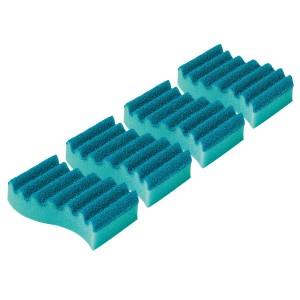 Spontex Flexy Fresh Reinigungsschwämme, 4er-Pack, antibakteriell, mit Wellenprofil.