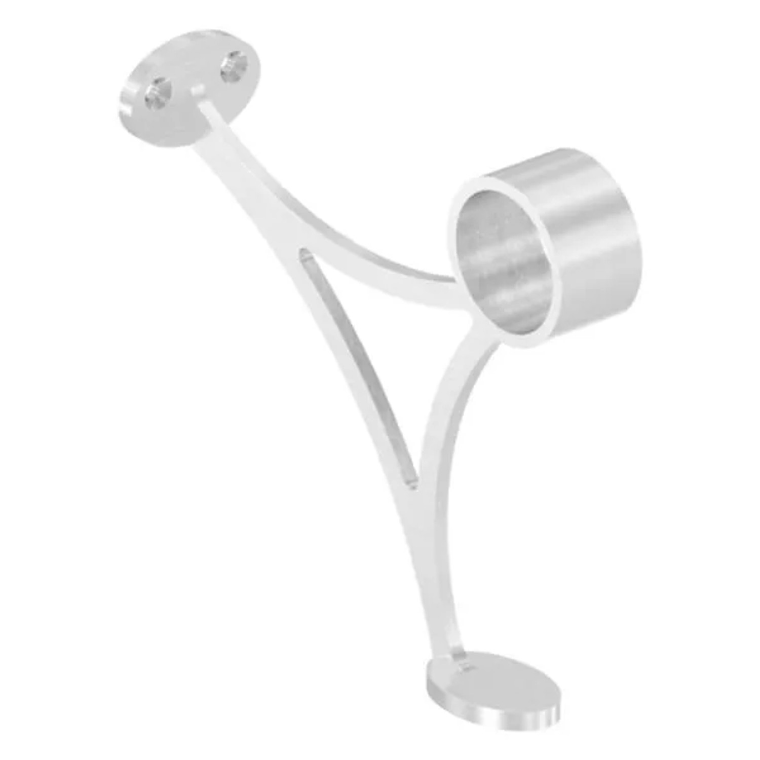 FeNau Fußlaufstütze Edelstahl V2A Für Rohr Ø 42,4 mm Geschliffen Korn 240