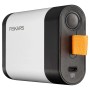 Fiskars Akku 12 V 4 Ah, weiß-schwarz, mit USB-C Anschluss und orangefarbener Schlaufe. Kompakte Powerbank.