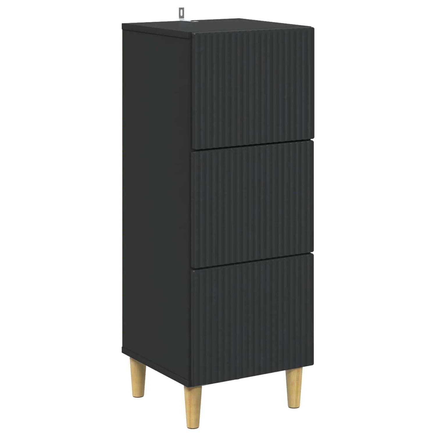 vidaXL Schubladenschrank Schwarz 33 x 34,5 x 90 cm Holzwerkstoff 894616