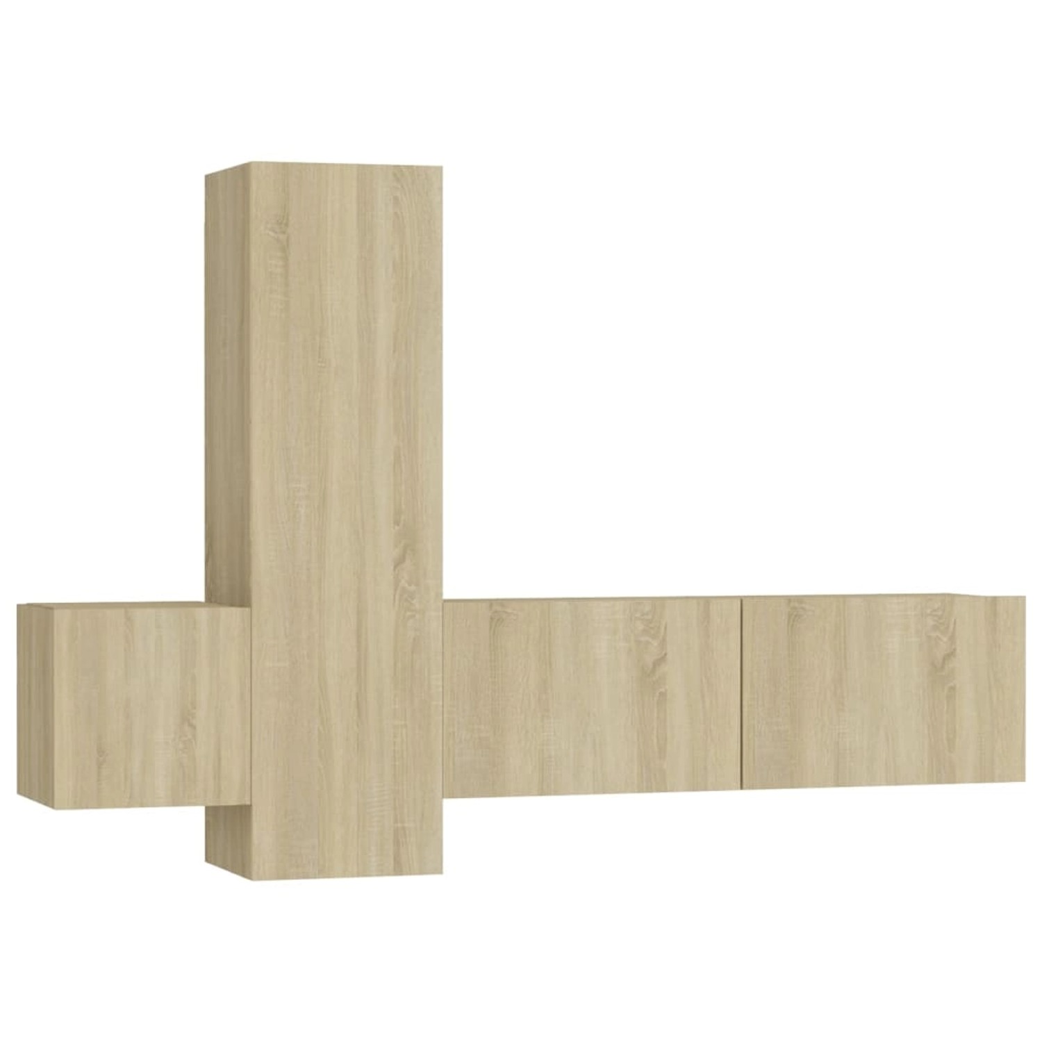 VidaXL 3-tlg. TV-Schrank-Set Sonoma-Eiche Holzwerkstoff 3 günstig online kaufen