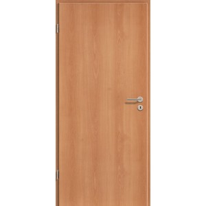 Zimmertür Buche Dekor, 86x198,5 cm, links angeschlagen, mit Schloss und Bändern.