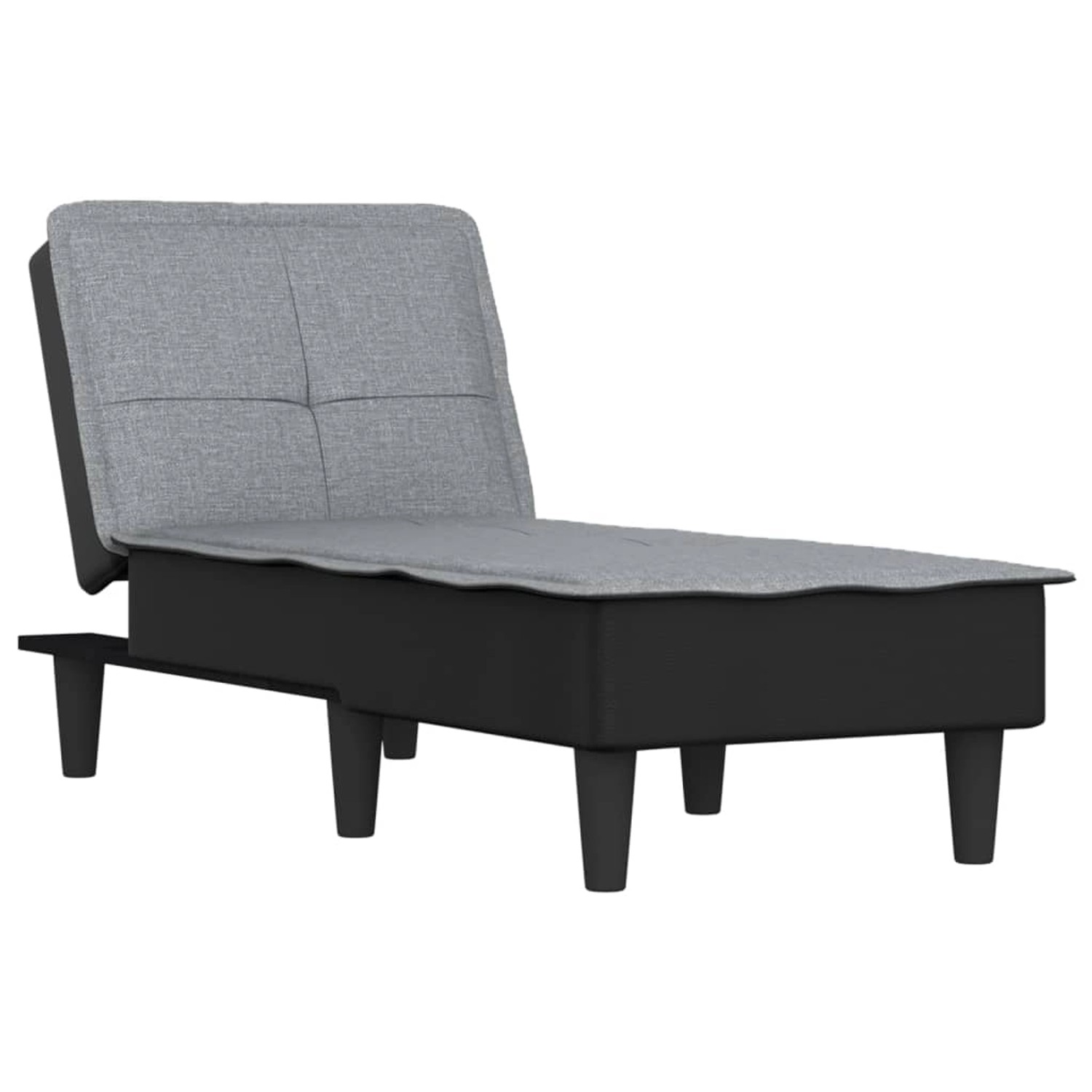 vidaXL Chaiselongue Hellgrau Stoff Modell 5