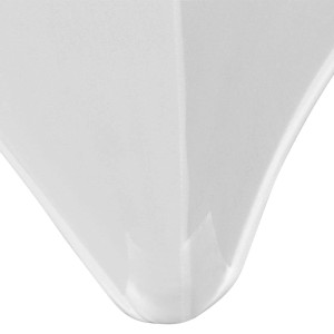 Detailansicht: Weiße Stretch-Tischhusse für Tische 120x60,5x74 cm, 2er-Set, ideal für Partys.