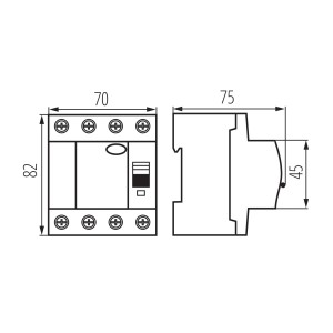 Kanlux Fehlerstromschutzschalter FI-Schalter 4P KRD6-4/40/30-A, Typ A