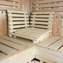 Karibu Kopfstützen Premium Set, 3 naturbelassene Kopfstützen aus Holz für die Sauna.