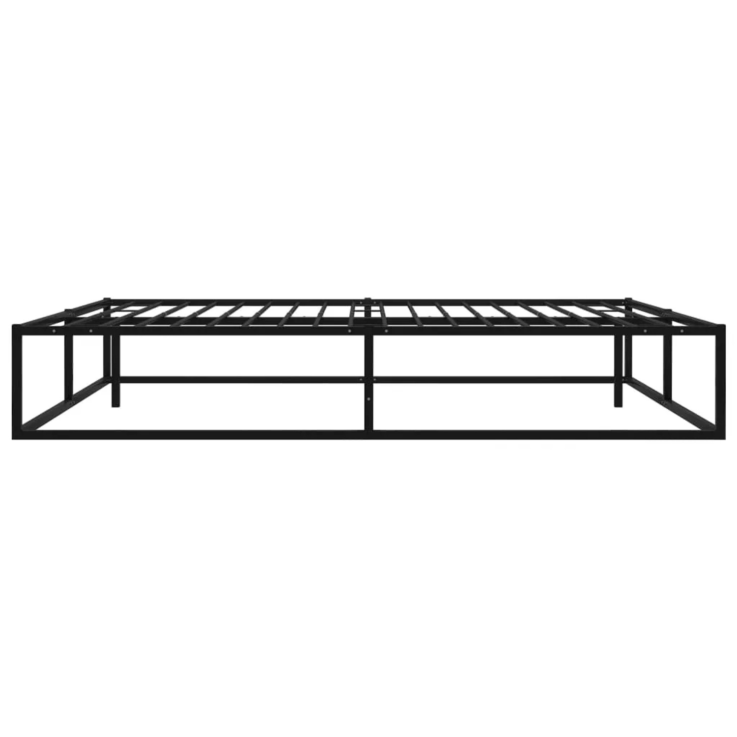 Schwarzes Metall Bettgestell 180x200 cm von vidaXL für erholsamen Schlaf.