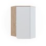Vicco Badschrank Karen, Sonoma/Weiß, 50x75 cm, mit Tür und offenen Fächern.