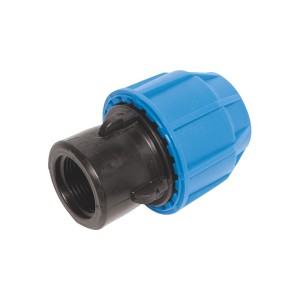 LUX-TOOLS Anschlussverschraubung für PE-Rohre, 25 mm x 24,1 mm (Rp 3/4), Kaltwassersysteme.