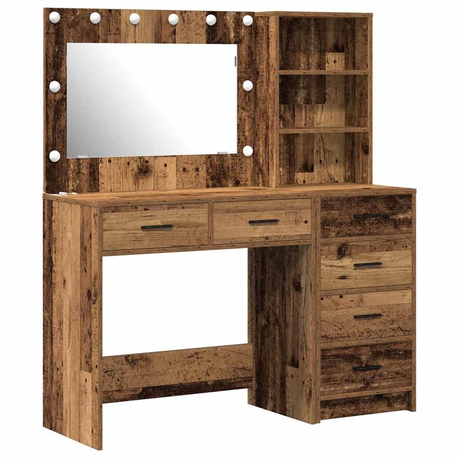 vidaXL Schminktisch mit Regal Braun 78,5 x 41 x 135 cm Holzwerkstoff 333419 günstig online kaufen