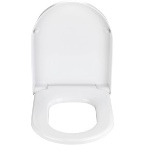 Weißer Wenko WC-Sitz Exclusive für V&B Subway 2.0 mit Absenkautomatik.